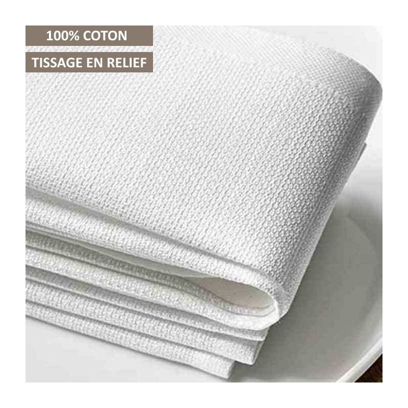 Serviettes en lin, serviettes en coton de haute qualité en tissu