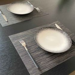 SANTORINI - Set de table pour restaurant en plastique rayé