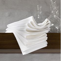 Serviette de table en coton Blanc - GROS VOLUME